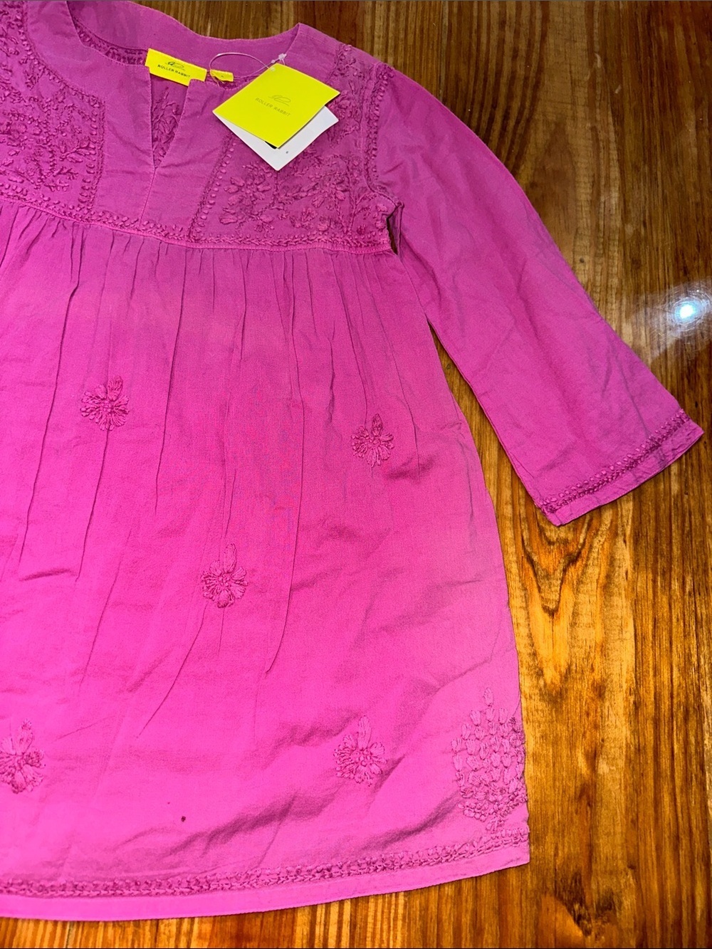 Roller Rabbit Girls' Pink Embroidered Tunic Dress - Picture 2 of 12